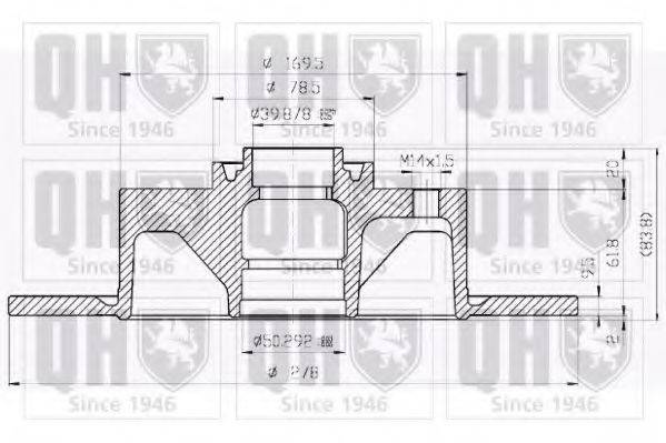 QUINTON HAZELL BDC1029 Тормозной диск