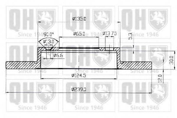 QUINTON HAZELL BDC1046 Тормозной диск