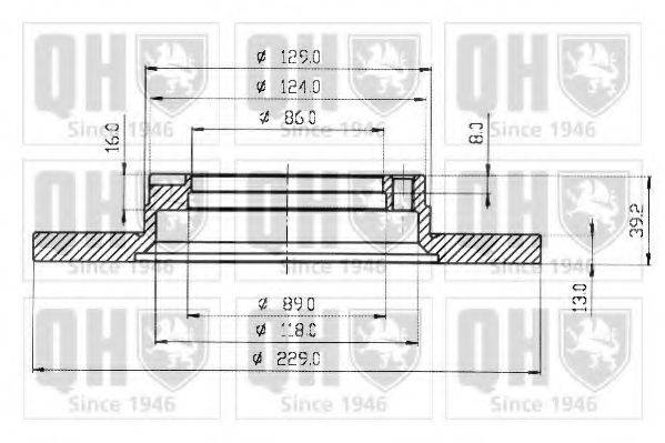 QUINTON HAZELL BDC3176 Тормозной диск