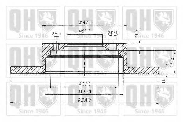 QUINTON HAZELL BDC3191 Тормозной диск