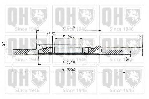 QUINTON HAZELL BDC3210 Тормозной диск