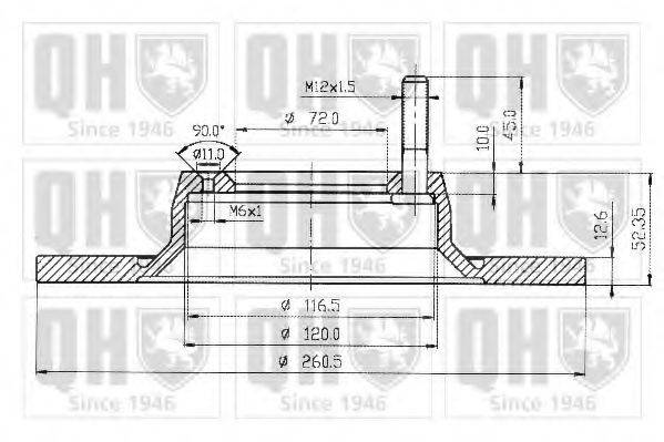 QUINTON HAZELL BDC3214 Тормозной диск