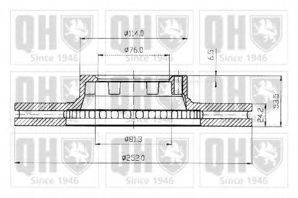 QUINTON HAZELL BDC3243 Тормозной диск