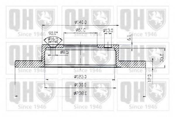 QUINTON HAZELL BDC3249 Тормозной диск