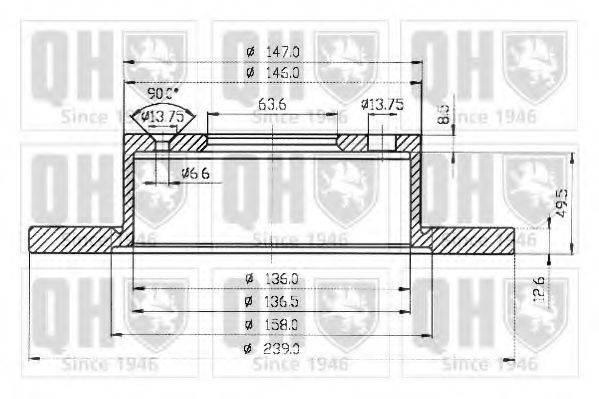 QUINTON HAZELL BDC3389 Тормозной диск