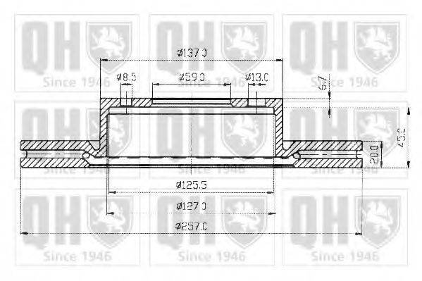 QUINTON HAZELL BDC3441 Тормозной диск