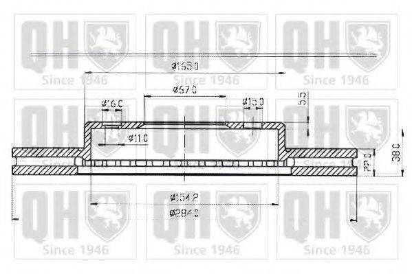 QUINTON HAZELL BDC3445 Тормозной диск