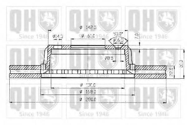 QUINTON HAZELL BDC3451 Тормозной диск