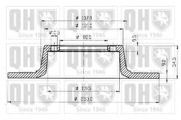 QUINTON HAZELL BDC3465 Тормозной диск