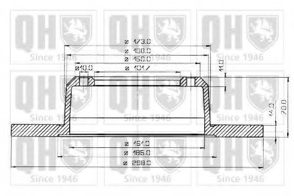 QUINTON HAZELL BDC3473 Тормозной диск