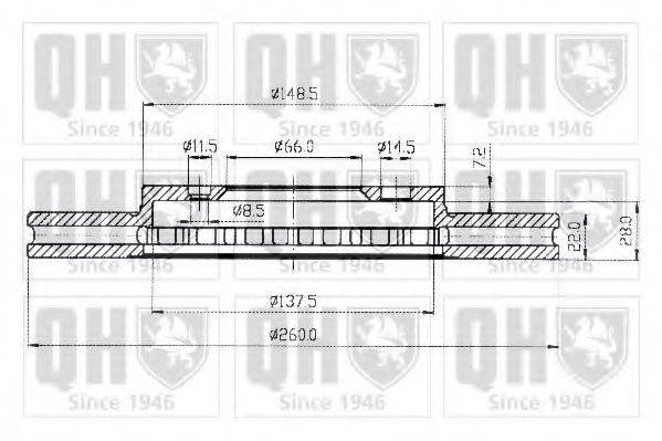 QUINTON HAZELL BDC3480 Тормозной диск