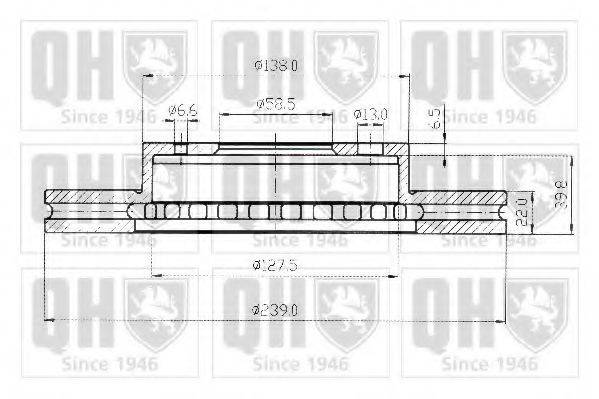 QUINTON HAZELL BDC3501 Тормозной диск