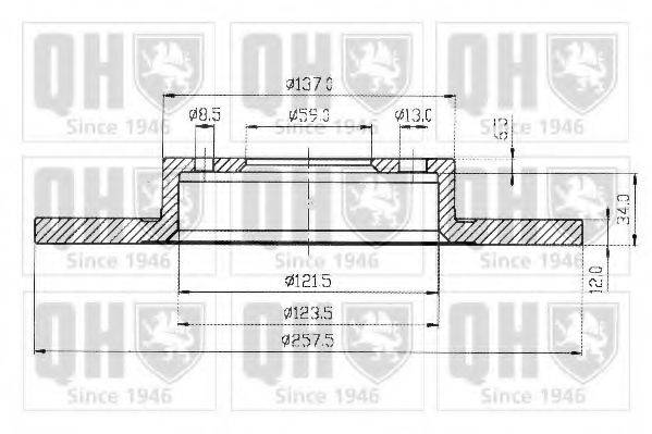 QUINTON HAZELL BDC3511 Тормозной диск