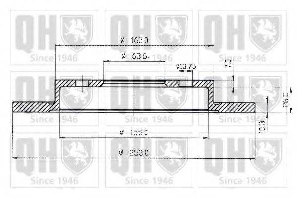 QUINTON HAZELL BDC3518 Тормозной диск