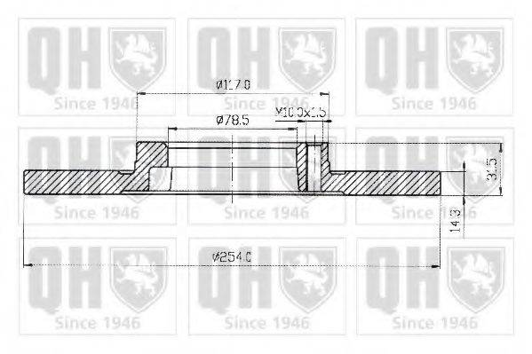 QUINTON HAZELL BDC3519 Тормозной диск