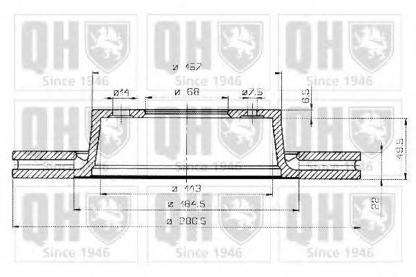 QUINTON HAZELL BDC3570 Тормозной диск