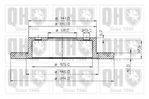 QUINTON HAZELL BDC3580 Тормозной диск