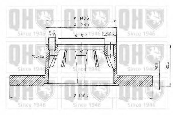 QUINTON HAZELL BDC3585 Тормозной диск