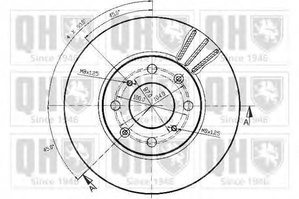 QUINTON HAZELL BDC3591 Тормозной диск