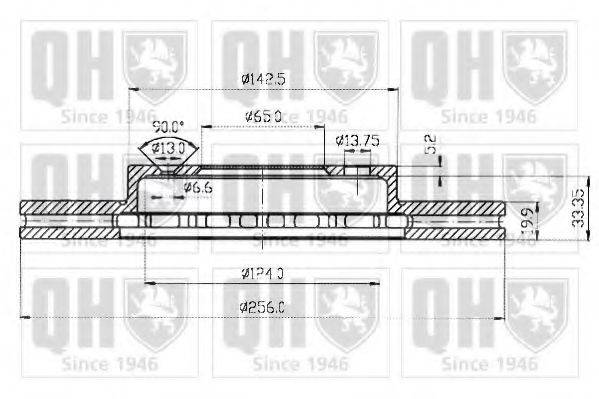 QUINTON HAZELL BDC3605 Тормозной диск