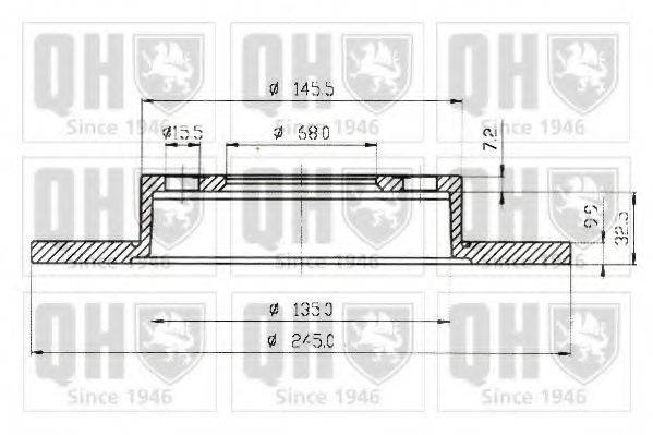 QUINTON HAZELL BDC3629 Тормозной диск