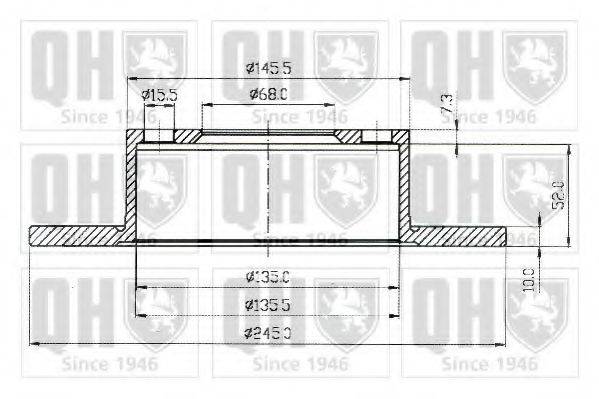 QUINTON HAZELL BDC3633 Тормозной диск