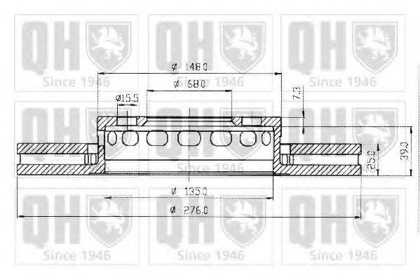 QUINTON HAZELL BDC3635 Тормозной диск