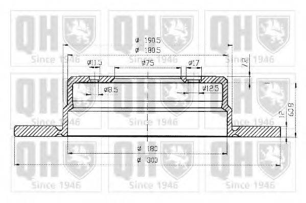 QUINTON HAZELL BDC3646 Тормозной диск