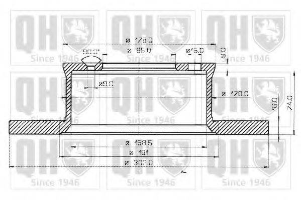 QUINTON HAZELL BDC3667 Тормозной диск