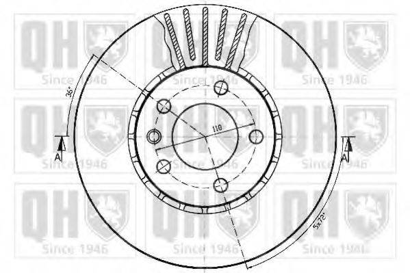 QUINTON HAZELL BDC3682 Тормозной диск