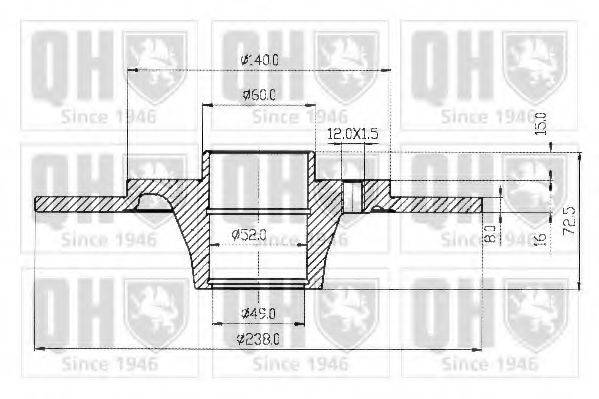 QUINTON HAZELL BDC3691 Тормозной диск