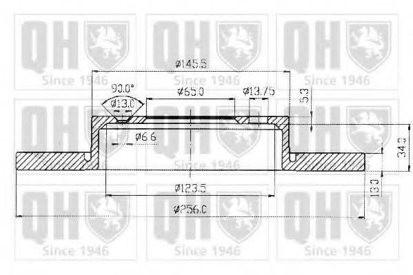 QUINTON HAZELL BDC3713 Тормозной диск