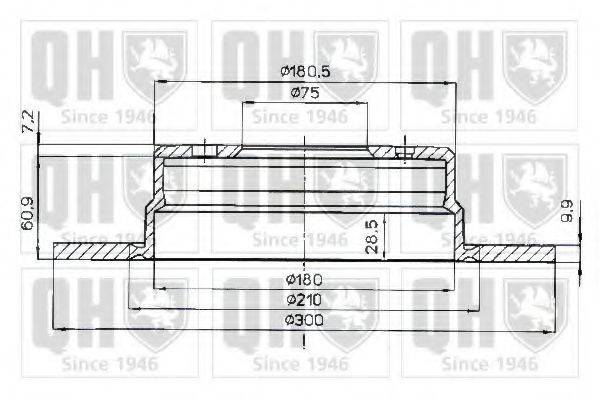 QUINTON HAZELL BDC3720 Тормозной диск