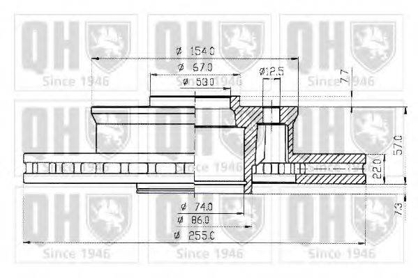 QUINTON HAZELL BDC3735 Тормозной диск