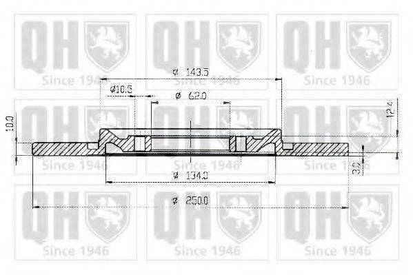 QUINTON HAZELL BDC3738 Тормозной диск