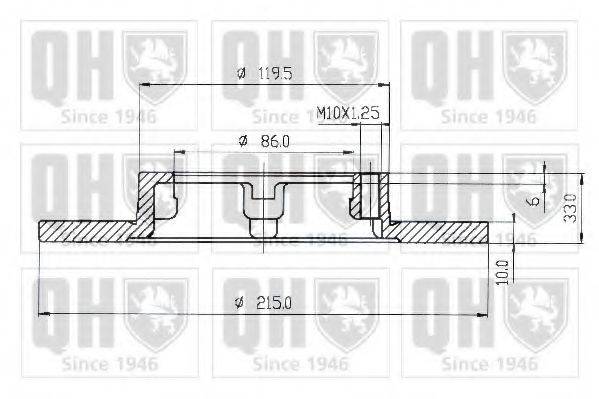 QUINTON HAZELL BDC3740 Тормозной диск