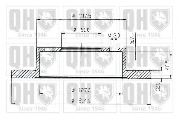 QUINTON HAZELL BDC3753 Тормозной диск