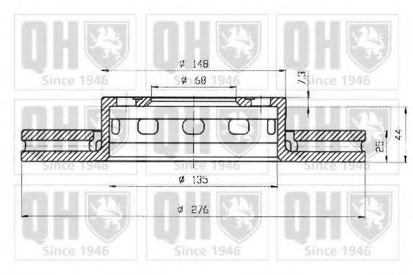 QUINTON HAZELL BDC3768 Тормозной диск