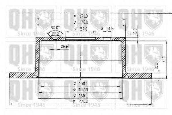 QUINTON HAZELL BDC3776 Тормозной диск