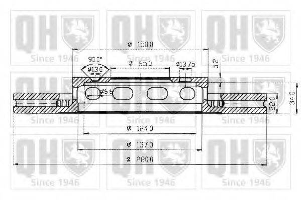 QUINTON HAZELL BDC3783 Тормозной диск