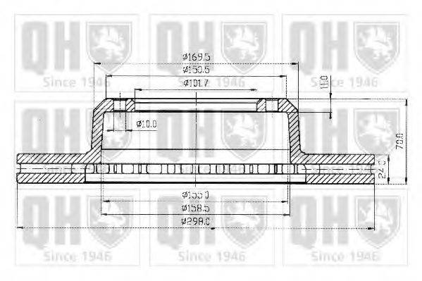 QUINTON HAZELL BDC3797 Тормозной диск