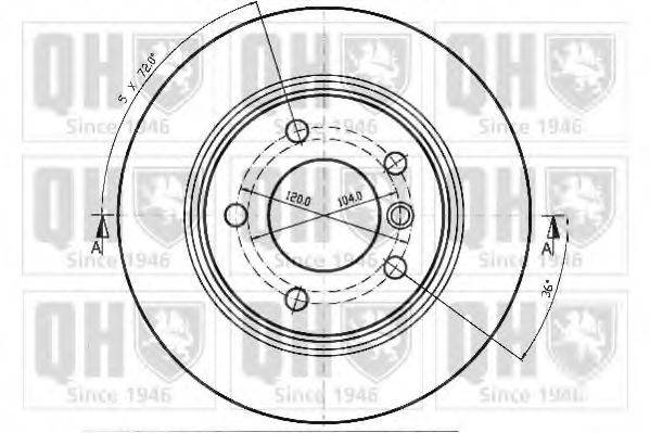 QUINTON HAZELL BDC3805 Тормозной диск