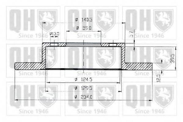 QUINTON HAZELL BDC3820 Тормозной диск