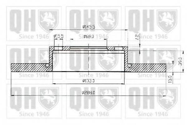 QUINTON HAZELL BDC3824 Тормозной диск