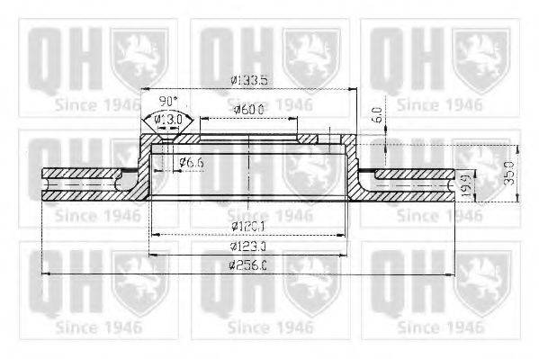 QUINTON HAZELL BDC3826 Тормозной диск