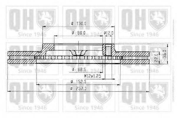 QUINTON HAZELL BDC3828 Тормозной диск