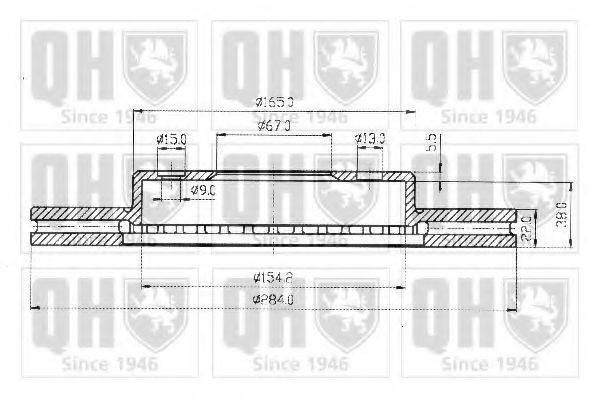 QUINTON HAZELL BDC3839 Тормозной диск