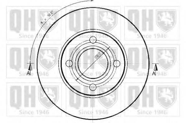 QUINTON HAZELL BDC3907 Тормозной диск
