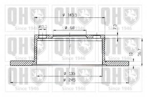 QUINTON HAZELL BDC3929 Тормозной диск