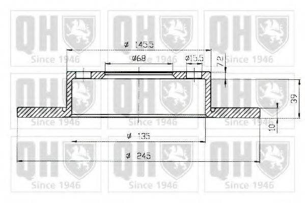 QUINTON HAZELL BDC3932 Тормозной диск